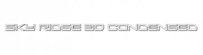 Sky Ridge 3D Condensed  Frei Schriftart Herunterladen