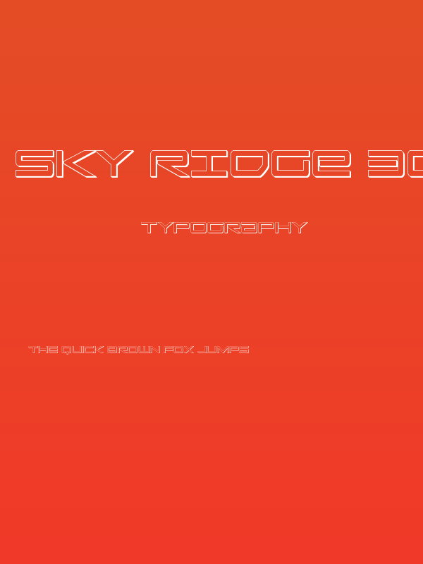 Sky Ridge 3D Condensed Poster