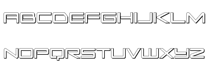 Sky Ridge 3D Condensed Font LOWERCASE