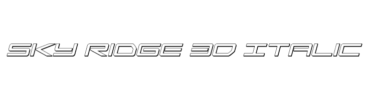 Sky Ridge 3D Italic  Fuentes Gratis Descargar