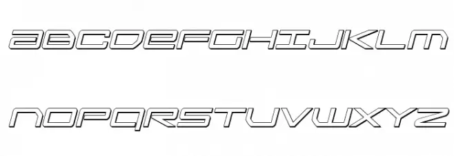 Sky Ridge 3D Italic Caratteri MAIUSCOLE