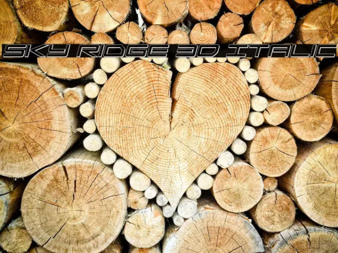 Sky Ridge 3D Italic Example 1