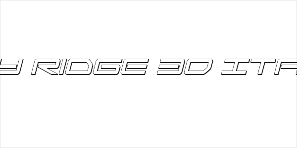 Sky Ridge 3D Italic Logo