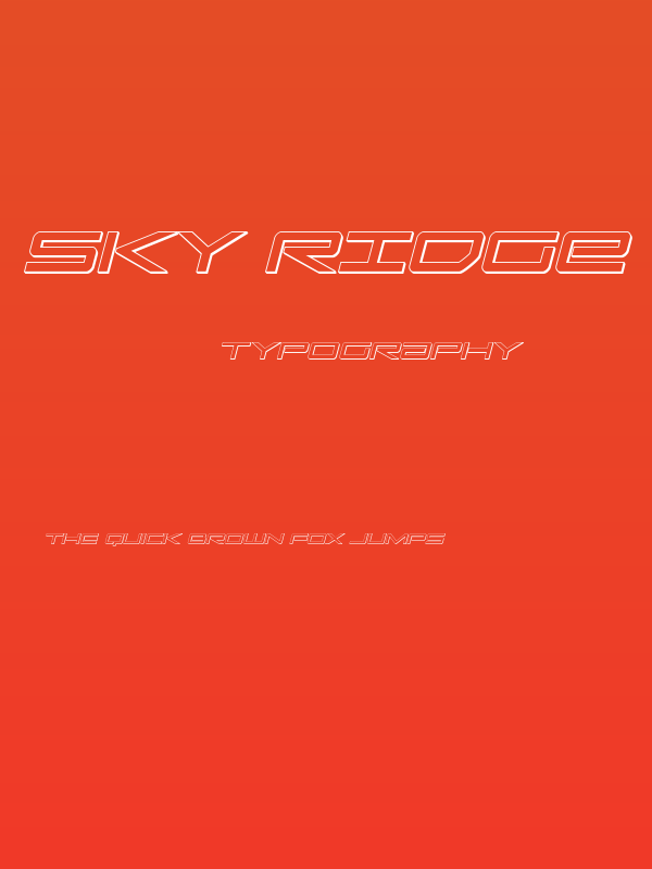 Sky Ridge 3D Italic Poster