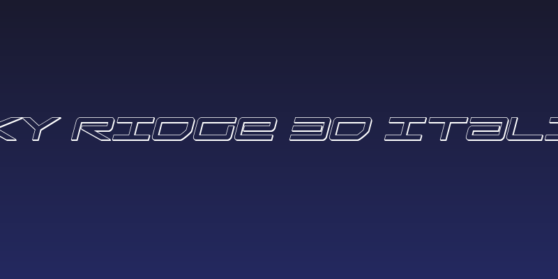 Sky Ridge 3D Italic Social Header