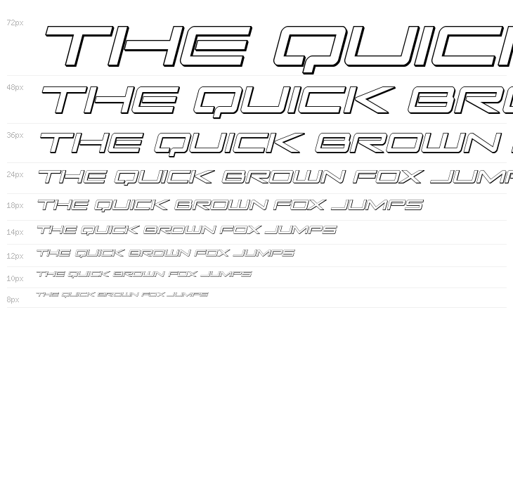 Sky Ridge 3D Italic Waterfall