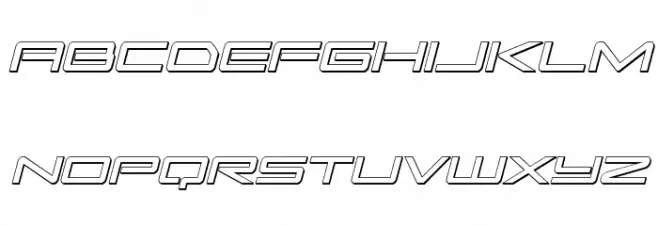Sky Ridge 3D Italic خط أحرف صغيرة