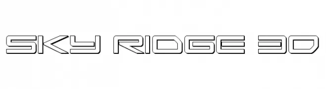 Sky Ridge 3D  免费字体下载