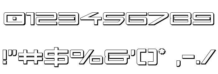 Sky Ridge 3D Font OTHER CHARS