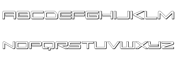 Sky Ridge 3D Font LOWERCASE