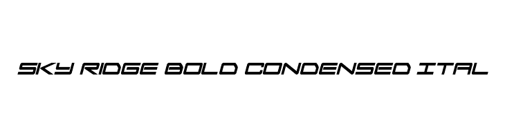 Sky Ridge Bold Condensed Ital  لخطوط تنزيل