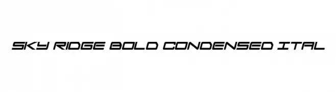 Sky Ridge Bold Condensed Ital  Frei Schriftart Herunterladen