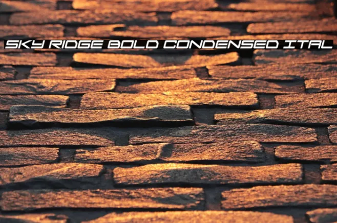 Sky Ridge Bold Condensed Ital Example 1