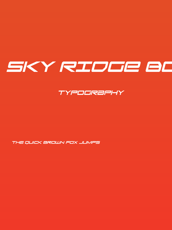 Sky Ridge Bold Condensed Ital Poster