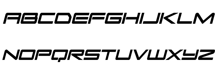 Sky Ridge Bold Condensed Ital Font LOWERCASE