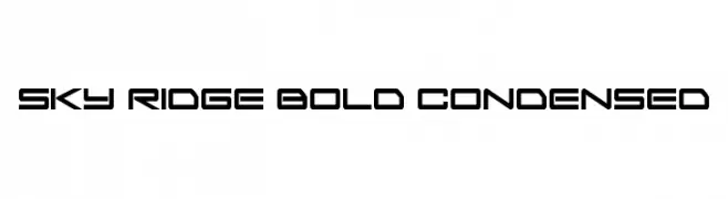 Sky Ridge Bold Condensed  Frei Schriftart Herunterladen