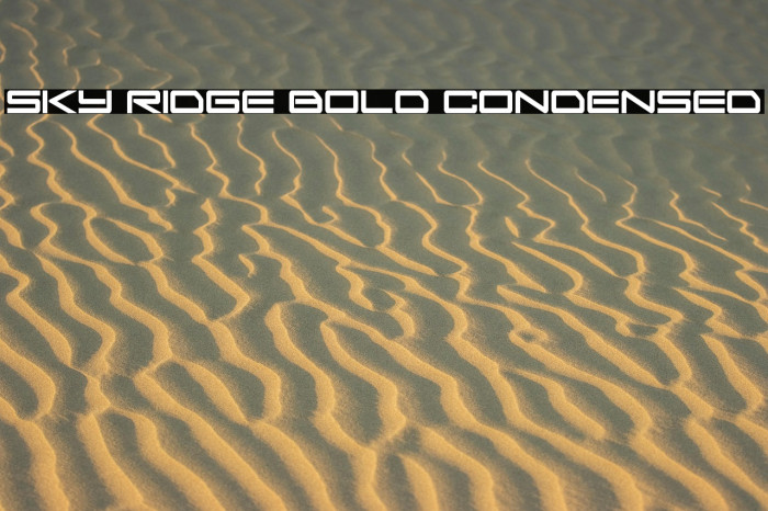 Sky Ridge Bold Condensed Example 2
