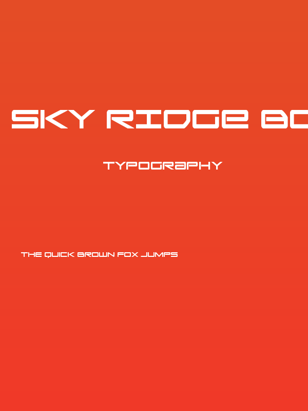 Sky Ridge Bold Condensed Poster