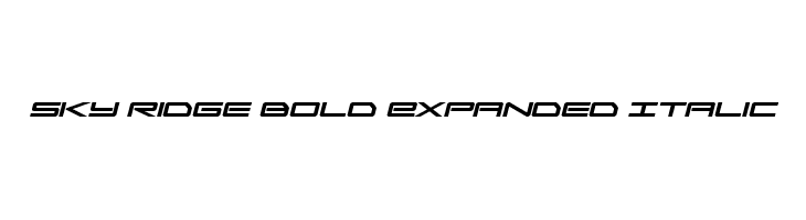 Sky Ridge Bold Expanded Italic  フリーフォントのダウンロード