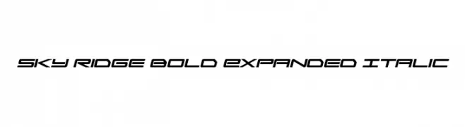 Sky Ridge Bold Expanded Italic  Frei Schriftart Herunterladen