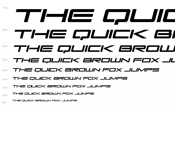 Sky Ridge Bold Expanded Italic Waterfall