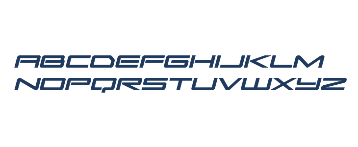 Sky Ridge Bold Expanded Italic Lowercase