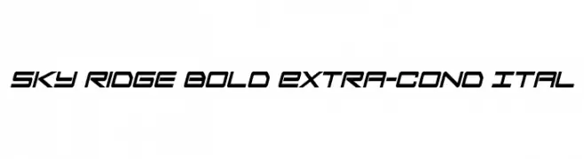 Sky Ridge Bold Extra-Cond Ital  Frei Schriftart Herunterladen