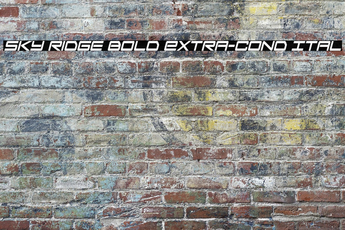 Sky Ridge Bold Extra-Cond Ital Example 3