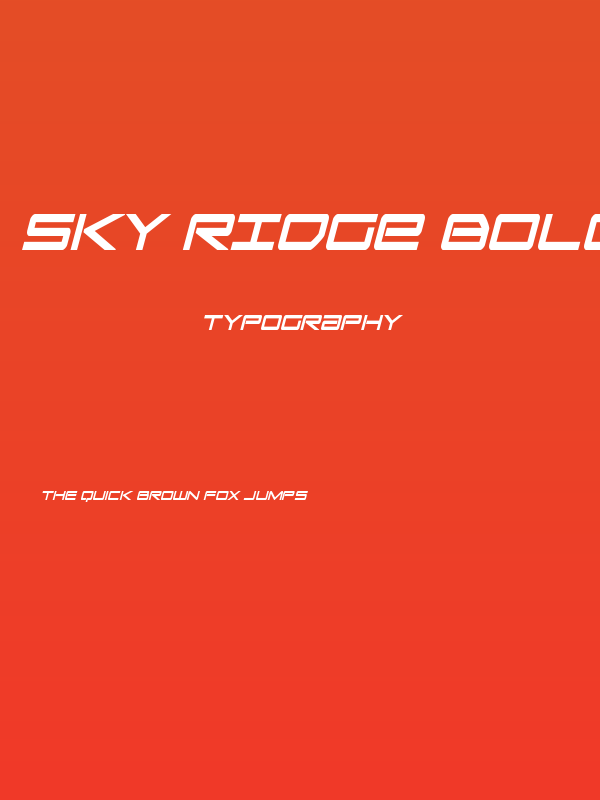Sky Ridge Bold Extra-Cond Ital Poster