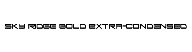 Sky Ridge Bold Extra-Condensed  Frei Schriftart Herunterladen