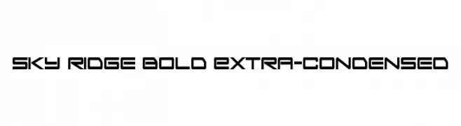 Sky Ridge Bold Extra-Condensed  Frei Schriftart Herunterladen