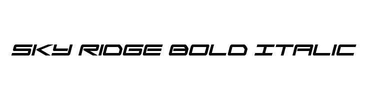 Sky Ridge Bold Italic  Frei Schriftart Herunterladen