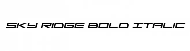 Sky Ridge Bold Italic  Frei Schriftart Herunterladen
