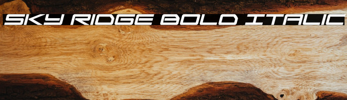 Sky Ridge Bold Italic Example 2