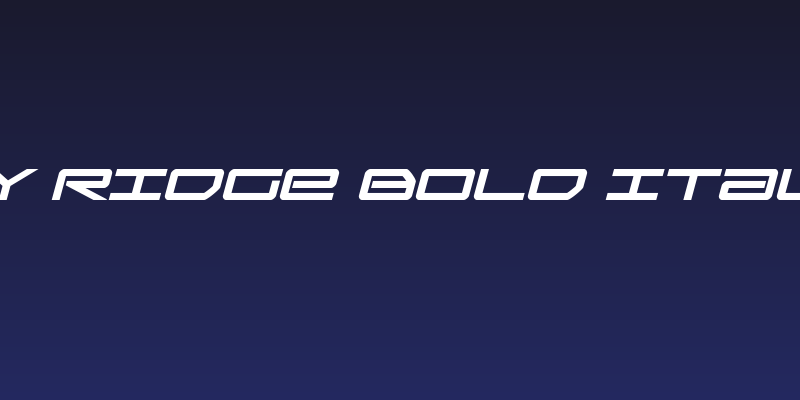 Sky Ridge Bold Italic Social Header