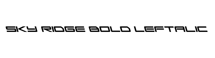 Sky Ridge Bold Leftalic  免费字体下载