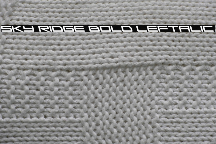 Sky Ridge Bold Leftalic Example 1