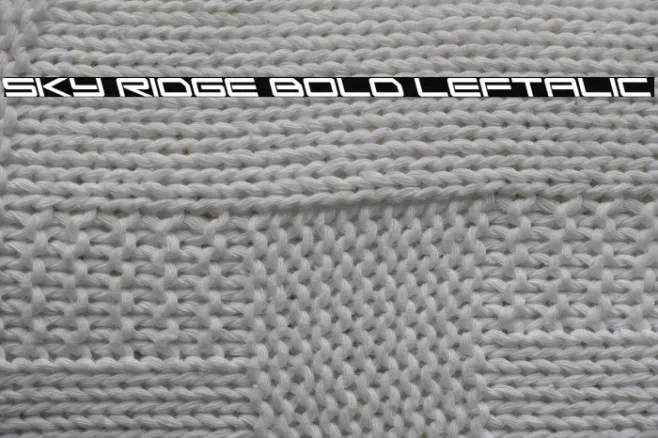 Sky Ridge Bold Leftalic Example 1