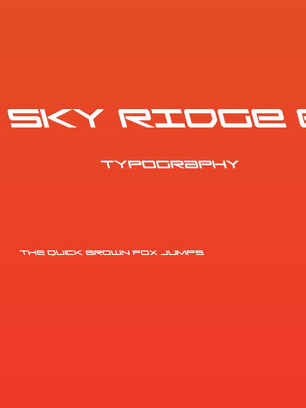 Sky Ridge Bold Leftalic Poster