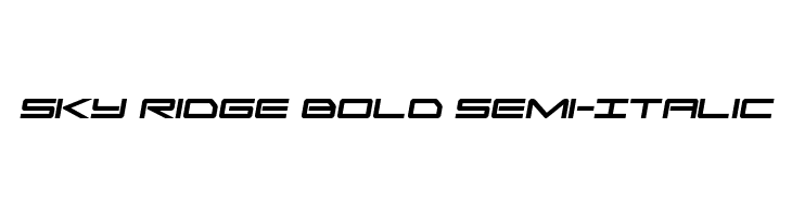 Sky Ridge Bold Semi-Italic  Frei Schriftart Herunterladen