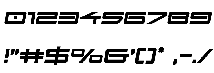 Sky Ridge Bold Semi-Italic Font OTHER CHARS