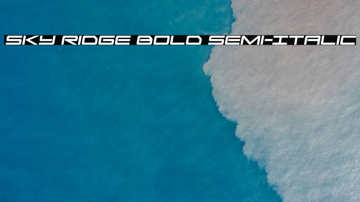 Sky Ridge Bold Semi-Italic Example 3