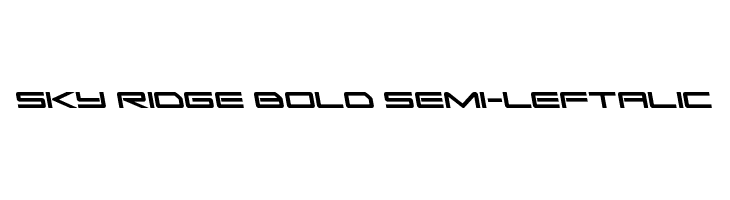 Sky Ridge Bold Semi-Leftalic  フリーフォントのダウンロード