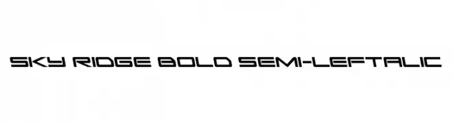 Sky Ridge Bold Semi-Leftalic  Fuentes Gratis Descargar