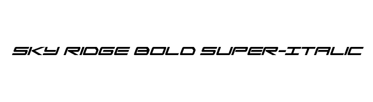 Sky Ridge Bold Super-Italic  les polices de caractères gratuit tlcharger