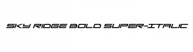 Sky Ridge Bold Super-Italic  les polices de caractères gratuit tlcharger