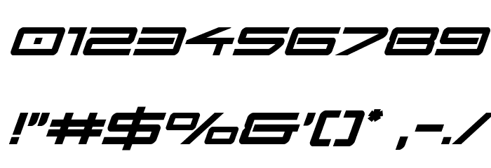 Sky Ridge Bold Super-Italic Font OTHER CHARS