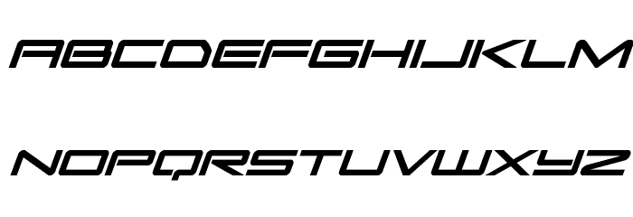 Sky Ridge Bold Super-Italic Font LOWERCASE