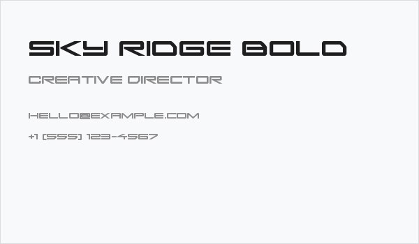 Sky Ridge Bold Business Card