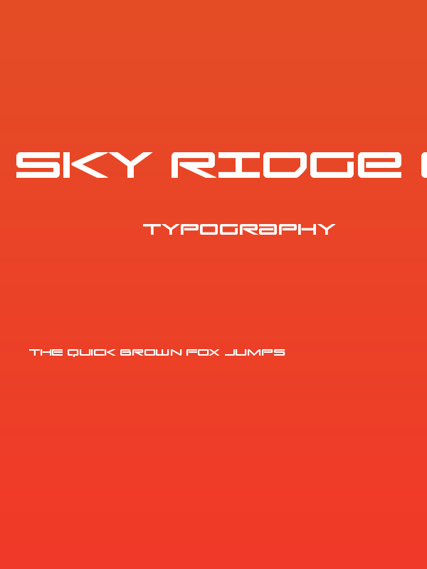 Sky Ridge Bold Poster